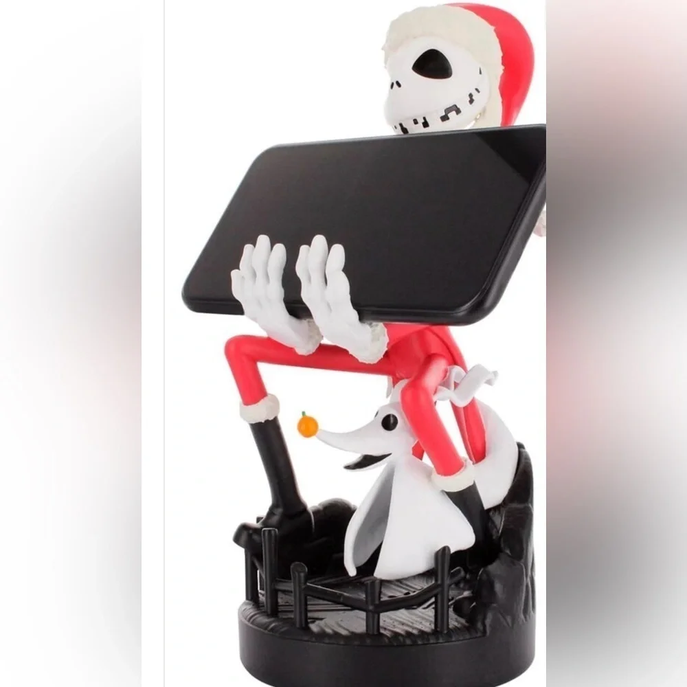 Black Controller Holder with Santa Skeleton Design
